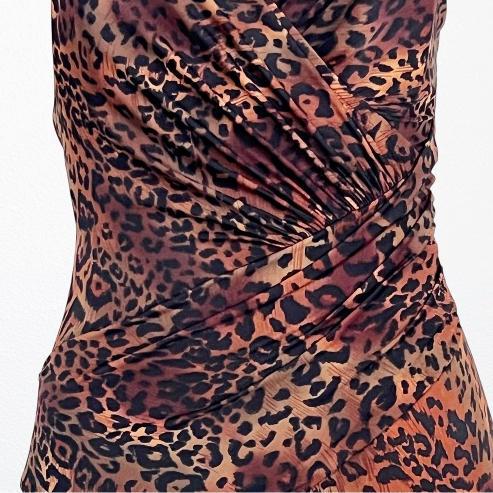 Miraclesuit Oceanus Swimsuit Cheetah SZ 10 Made in USA Beach Vacay Cruise Pinup - Picture 5 of 14